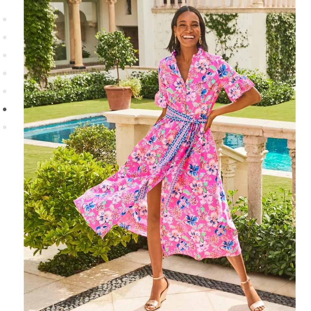 Lilly Pulitzer Marilisa Midi Shirtdress size 10